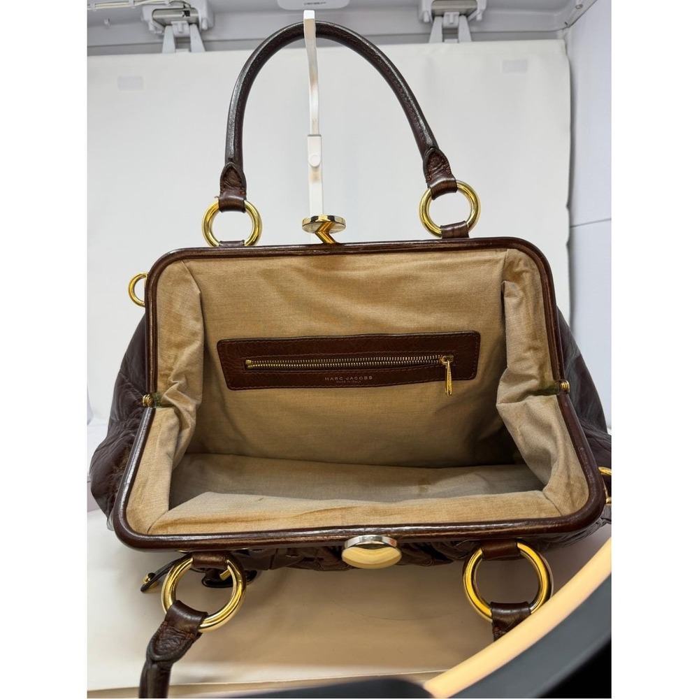 Marc Jacobs Espresso Chocolate Brown Patchwork Quilted Leather Vintage Stam Bag - Picture 9 of 17